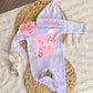 Baby Girl Personalized Romper Outfit - Melody