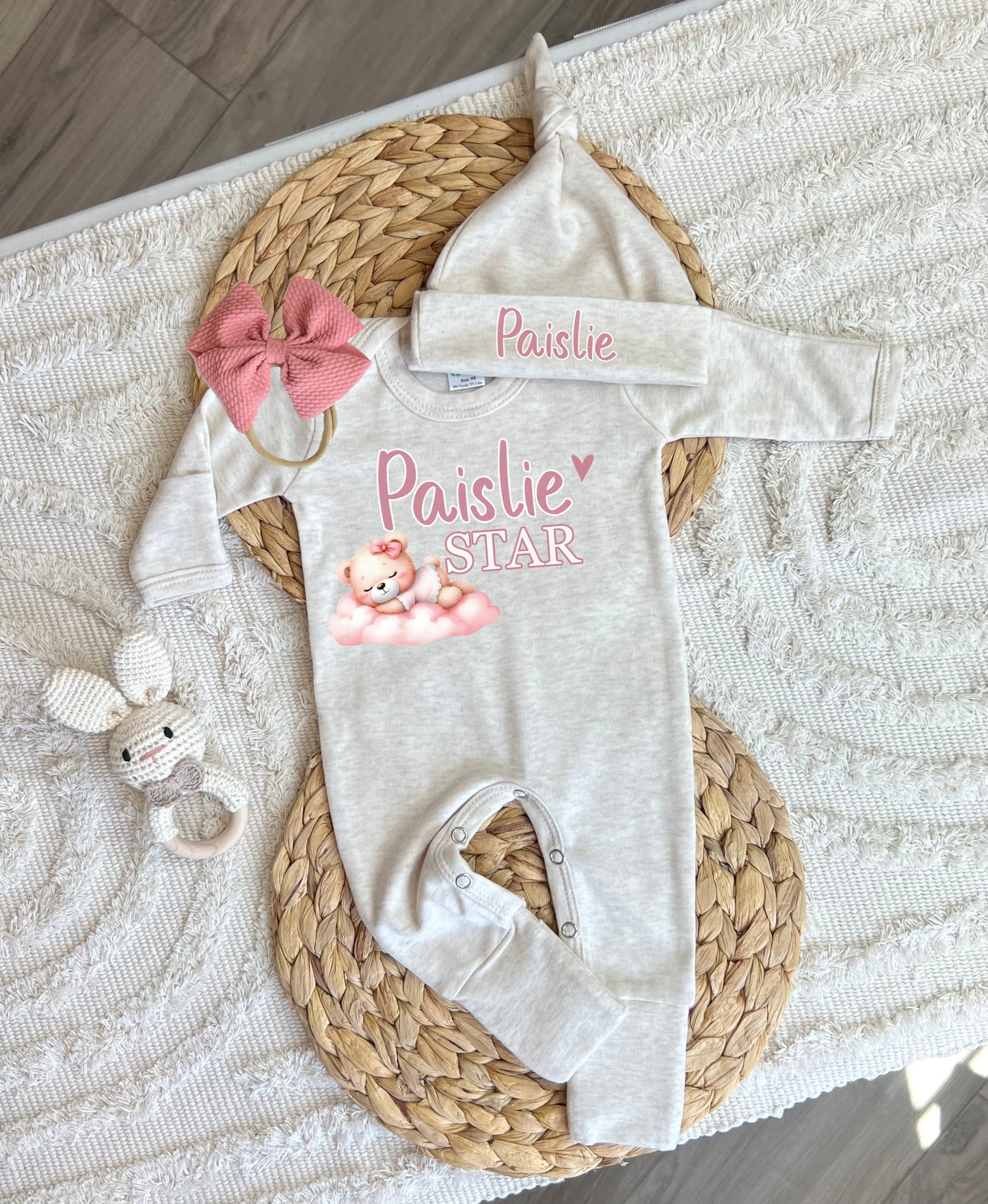 Baby Girl Personalized Romper Outfit - Autumn