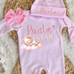 Baby Girl Personalized Romper Outfit - Autumn