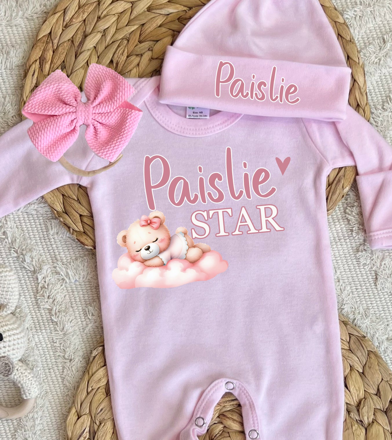 Baby Girl Personalized Romper Outfit - Autumn