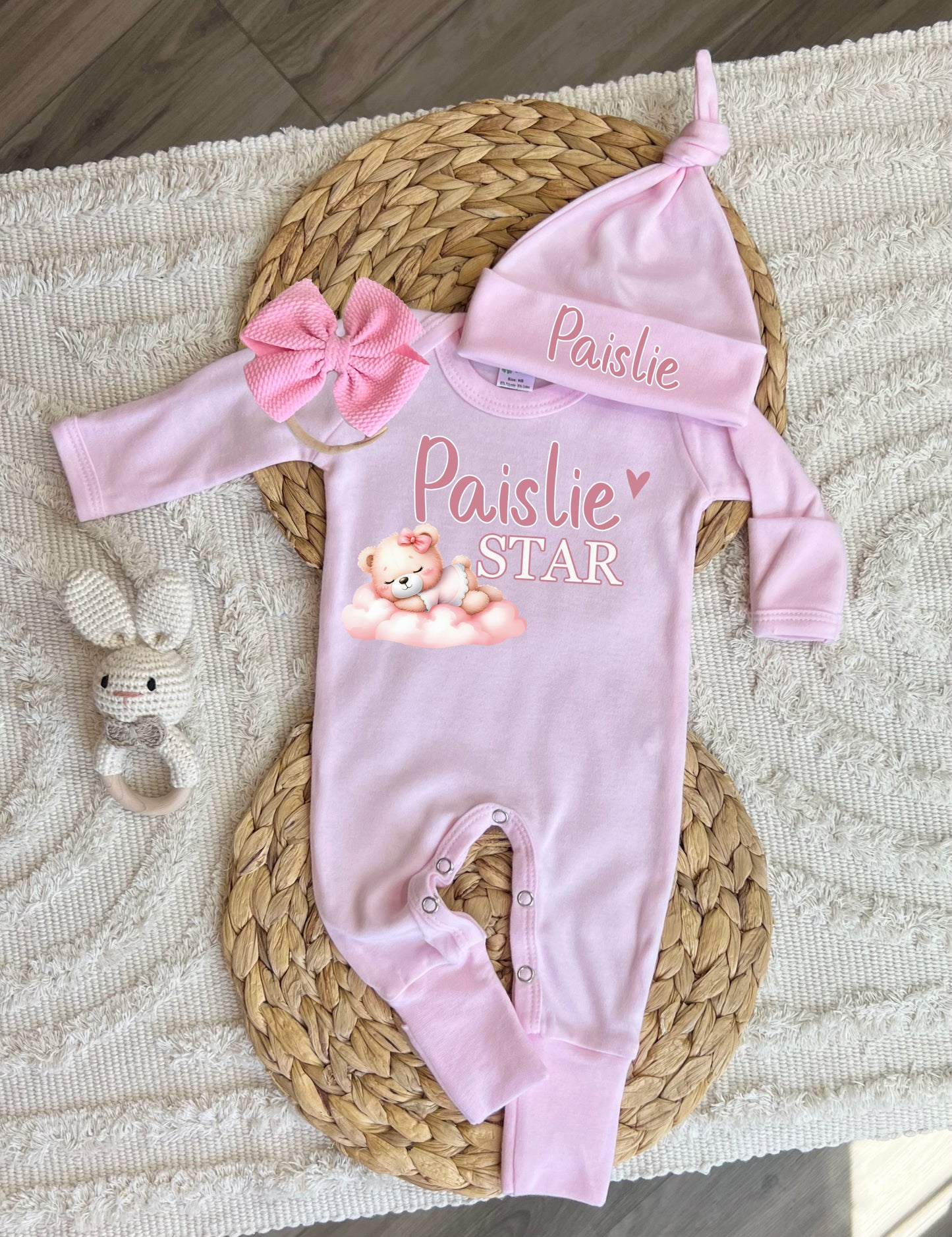 Baby Girl Personalized Romper Outfit - Autumn