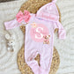 Baby Girl Personalized Romper Outfit